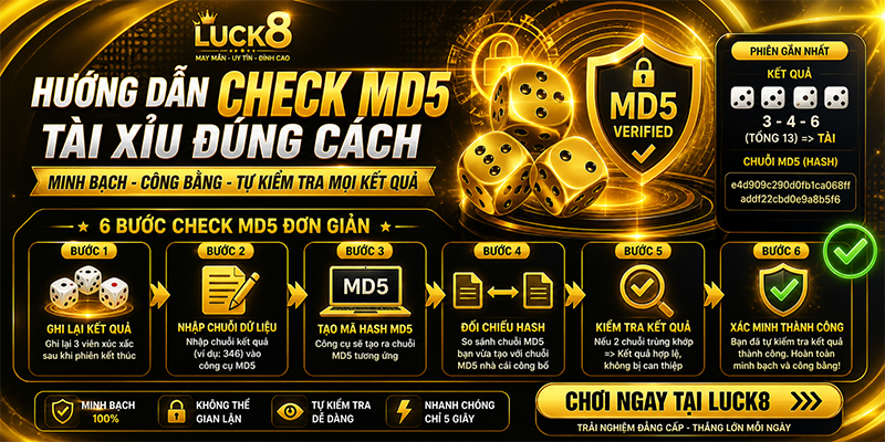 Hướng Dẫn Check MD5 Tài Xỉu Đúng Cách
